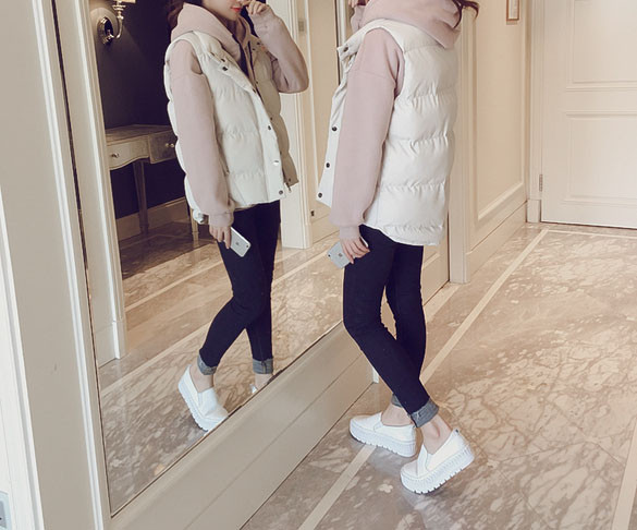 Moteriška žieminė liemenė su sagomis ir užtrauktuku