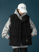 Γυναικείο γιλέκο casual με φερμουάρ - φαρδύ  μοντέλο