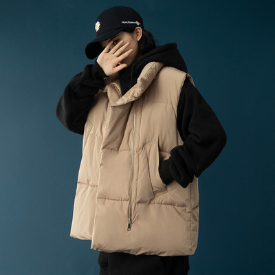 Γυναικείο γιλέκο casual με φερμουάρ - φαρδύ  μοντέλο