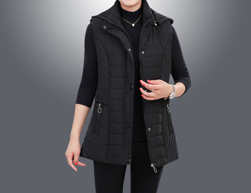 Uus mudel naiste vabaaja vesti kapuutsi ja nööpidega