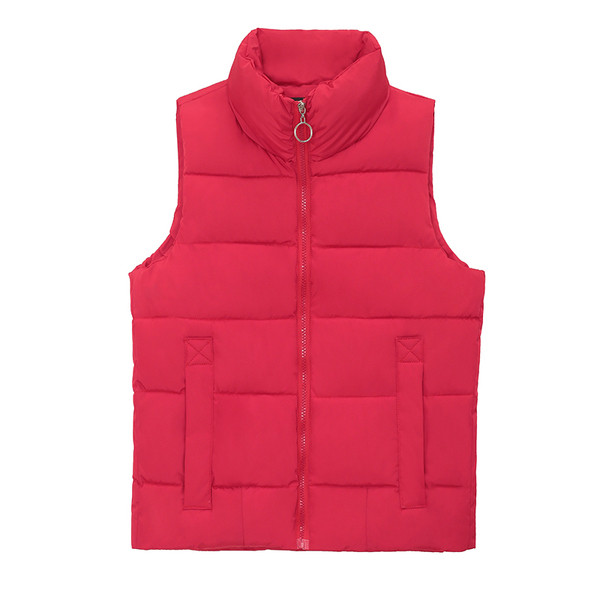 Lühike tõmblukuga sügis-talvine vest naistele