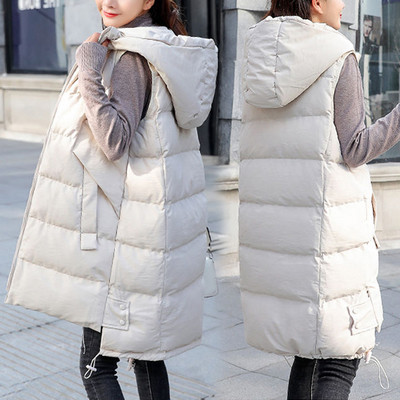 Naiste pikk kapuutsiga vest ja lipsud