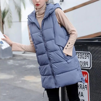 Naiste pikk kapuutsiga vest ja lipsud