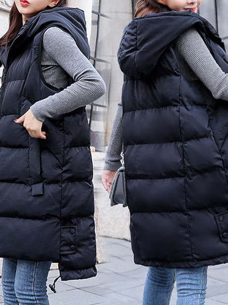 Naiste pikk kapuutsiga vest ja lipsud