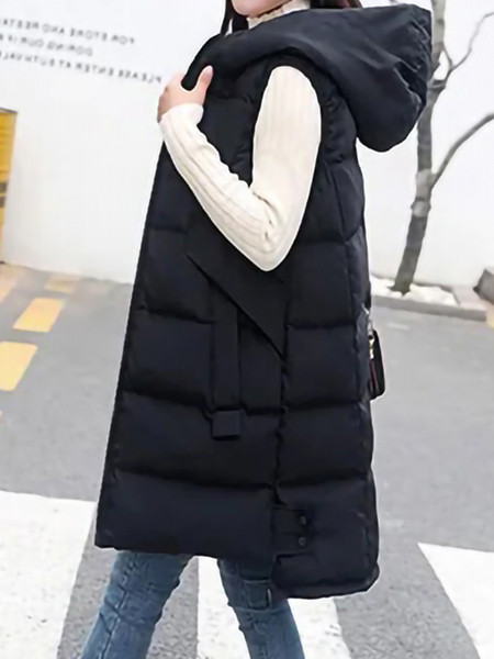 Naiste pikk kapuutsiga vest ja lipsud