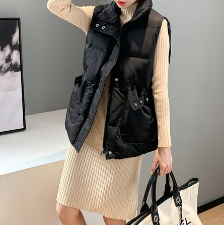 Γυναικείο γιλέκο με τσέπες - για το χειμώνα