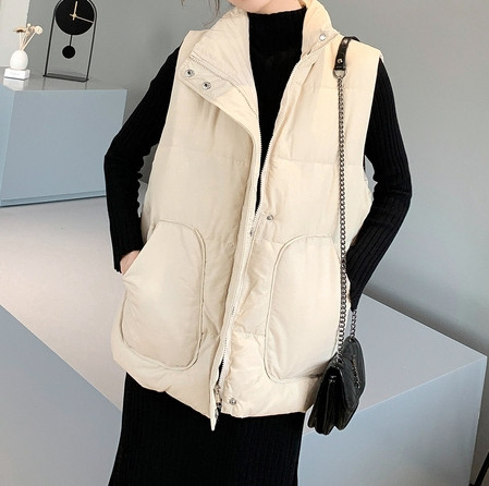 Γυναικείο γιλέκο με τσέπες - για το χειμώνα