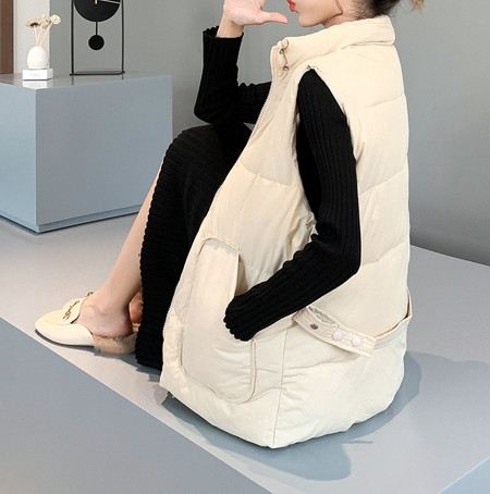 Γυναικείο γιλέκο με τσέπες - για το χειμώνα