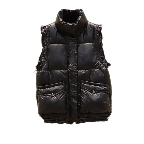 Naiste kõrge krae ja nööpidega vest