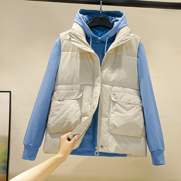 Naiste vabaaja vest luku ja taskuga