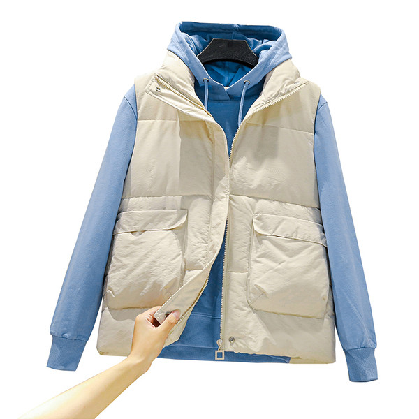 Naiste vabaaja vest luku ja taskuga