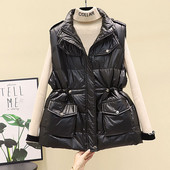 Μοντέρνο γυναικείο γιλέκο με ελαστική μέση