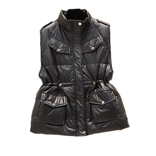 Μοντέρνο γυναικείο γιλέκο με ελαστική μέση