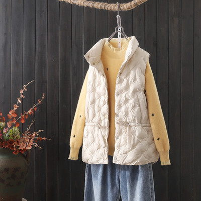 Rudens-žiemos moteriška liemenė su kišenėmis