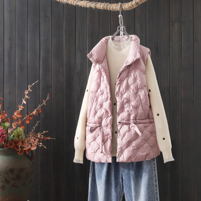 Rudens-žiemos moteriška liemenė su kišenėmis