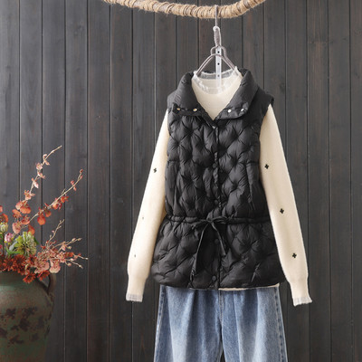 Rudens-žiemos moteriška liemenė su kišenėmis