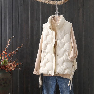 Rudens-žiemos moteriška liemenė su kišenėmis