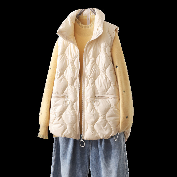 Rudens-žiemos moteriška liemenė su kišenėmis