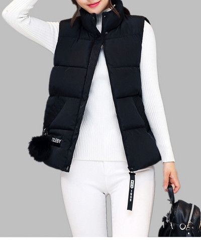 Γυναικείο γιλέκο casual μοντέλο με κολάρο και τσέπες