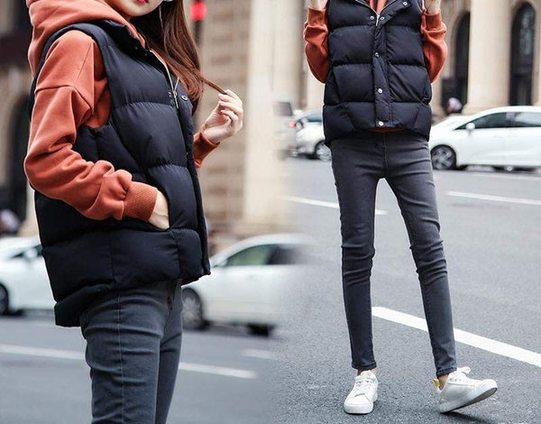 Naiste igapäevane nööpidega talvevest