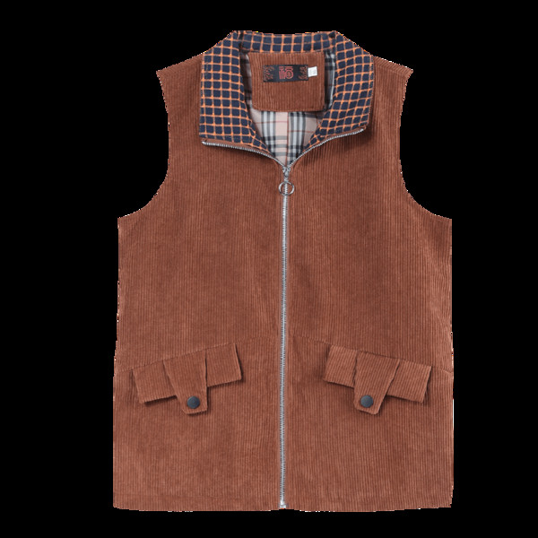 Ženski baršunasti prsluk s patentnim zatvaračem