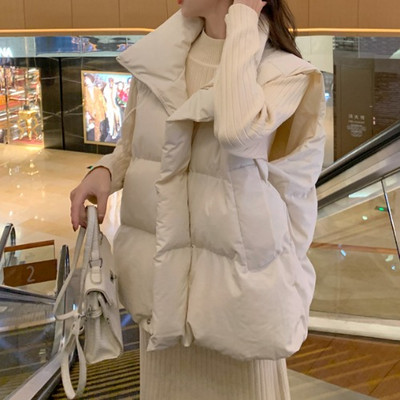 Vabaaja naiste vesti lai mudel kõrge krae ja lukuga