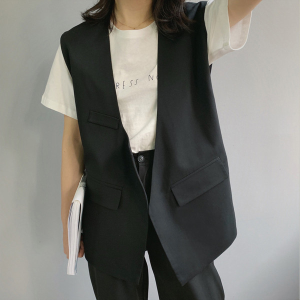 Õhuke naiste vest spits-kaelusega