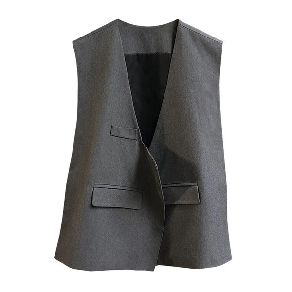 Õhuke naiste vest spits-kaelusega