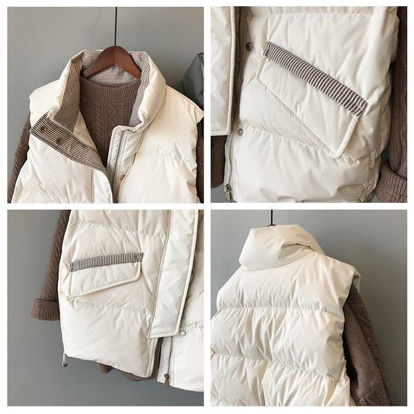 Naiste vabaaja vest nööpide ja kõrge vöökohaga