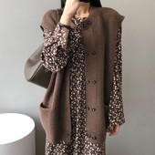 Moteriška žieminė megzta liemenė