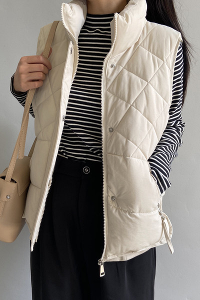 Ženski casual prsluk s patentnim zatvaračem i gumbima