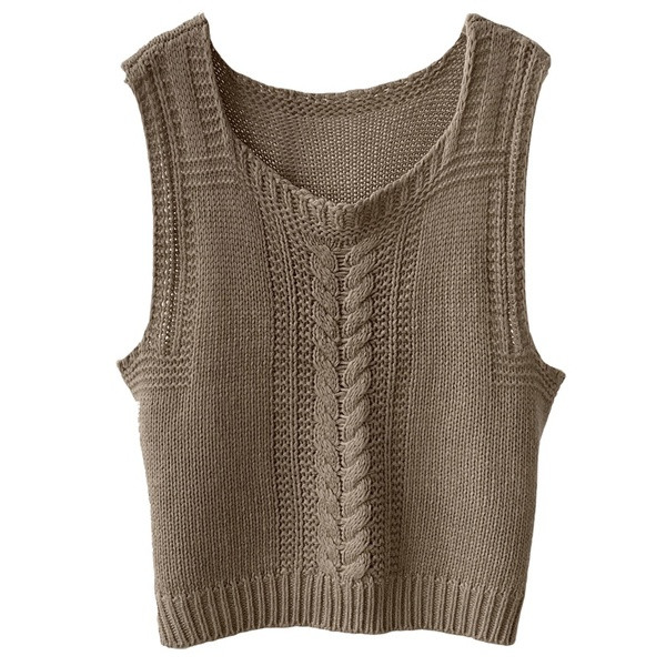 Κοντό γιλέκο από λεπτό πλέξιμο για γυναίκες