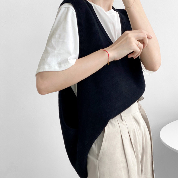 Γιλέκο φαρδύ με ντεκολτέ spitz