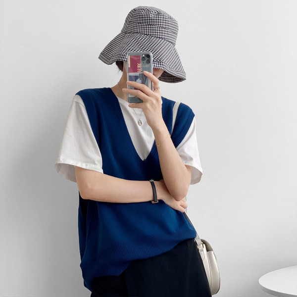 Γιλέκο φαρδύ με ντεκολτέ spitz