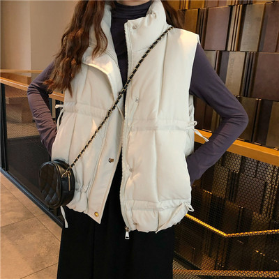 Naiste vabaajavest kõrge krae, taskute ja lipsudega