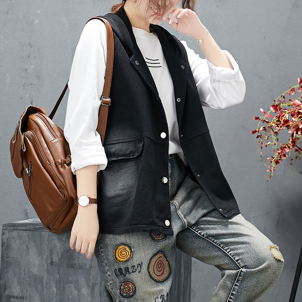 Moodne naiste kapuutsiga teksavest - sobib sügiseks