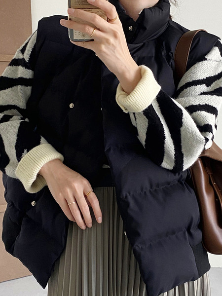 Naiste talvine lai nööpidega vest