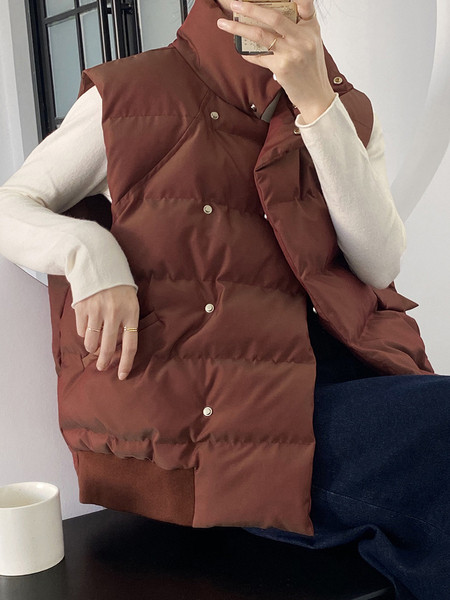 Naiste talvine lai nööpidega vest