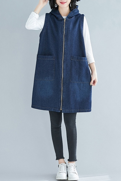 Uus mudel naiste teksavest kapuutsiga - lai mudel