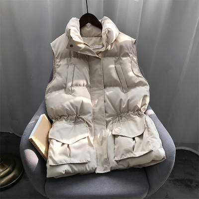 Vesta de dama cu guler inalt si cravate