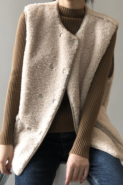 Νέο μοντέλο φαρδύ γιλέκο με κουμπιά