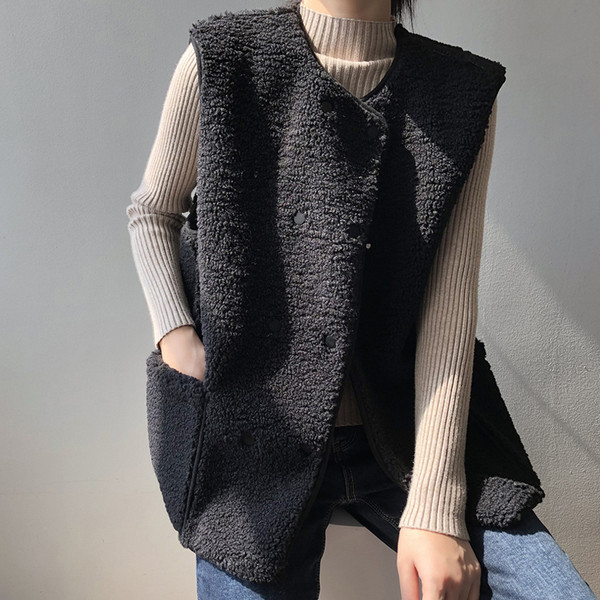 Νέο μοντέλο φαρδύ γιλέκο με κουμπιά