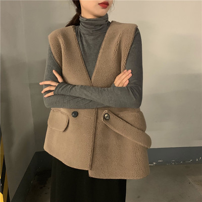 Pehme naiste vesti lai V-kaelusega mudel