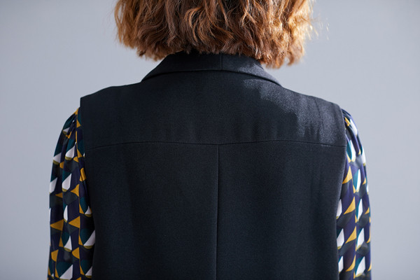 Uus mudel naiste pikk vest, must