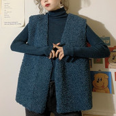 Ženski široki model prsluka s V izrezom