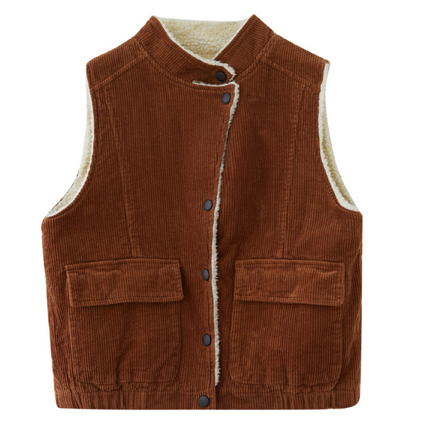Γυναικείο γιλέκο με τσέπες και κουμπιά