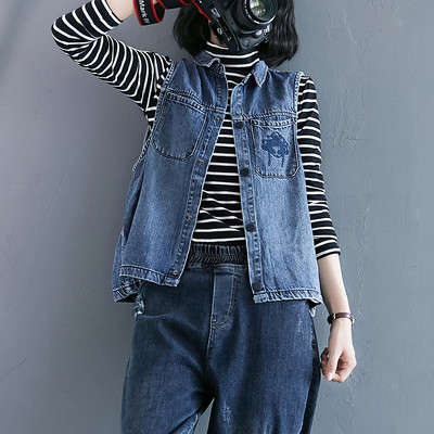 Sinist värvi vabaaja naiste teksavest kaelusega