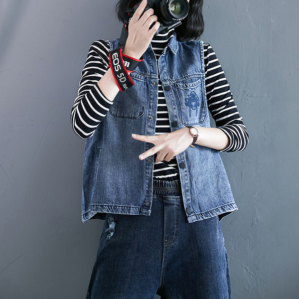 Sinist värvi vabaaja naiste teksavest kaelusega