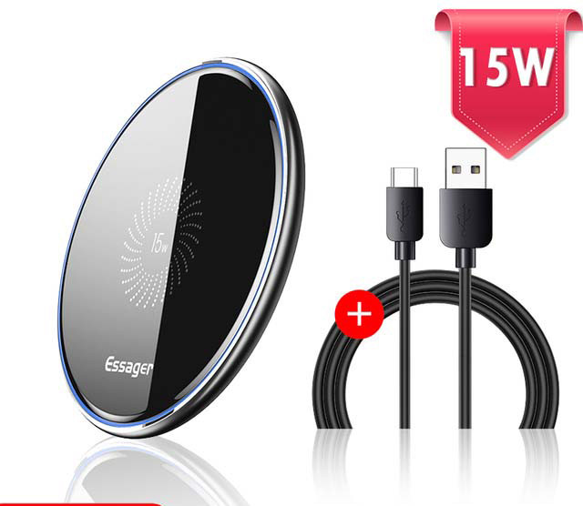 15 W belaidis įkroviklis, skirtas Android iOS mobiliesiems telefonams