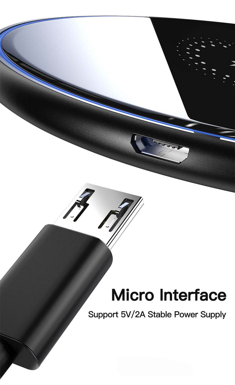 15 W belaidis įkroviklis, skirtas Android iOS mobiliesiems telefonams